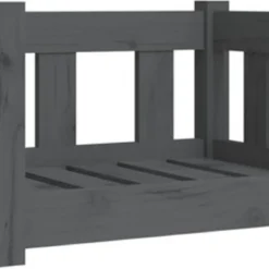 VidaXL Hondenmand 55.5×45.5×28 Cm Massief Grenenhout Grijs