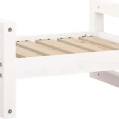 VidaXL Hondenmand 55.5×45.5×28 Cm Massief Grenenhout Wit