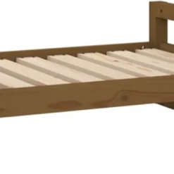 VidaXL Hondenmand 75.5×55.5×28 Cm Massief Grenenhout Honingbruin