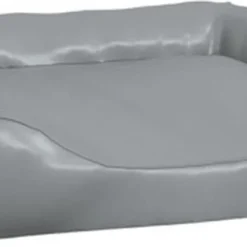 VidaXL Hondenmand 80x68x23 Cm Kunstleer Lichtgrijs