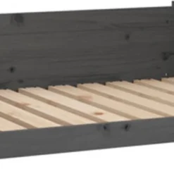 VidaXL Hondenmand 95.5×65.5×28 Cm Massief Grenenhout Grijs