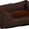VidaXL Hondenmand Linnen-look 65x50x20 Cm Fleece Bruin