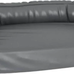 VidaXL Hondenmand Met Ergonomisch Schuim 75×53 Cm Kunstleer Grijs
