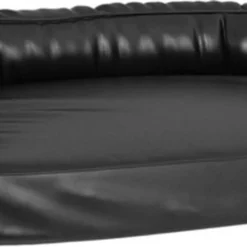 VidaXL Hondenmand Met Ergonomisch Schuim 75×53 Cm Kunstleer Zwart