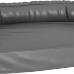 VidaXL Hondenmand Met Ergonomisch Schuim 88×65 Cm Kunstleer Grijs