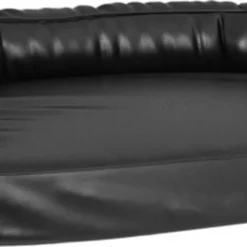 VidaXL Hondenmand Met Ergonomisch Schuim 88×65 Cm Kunstleer Zwart