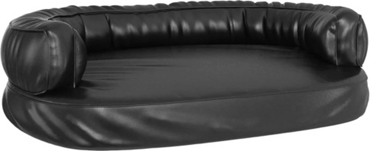 VidaXL Hondenmand Met Ergonomisch Schuim 88×65 Cm Kunstleer Zwart 1 VidaXL Hondenmand Met Ergonomisch Schuim 88×65 Cm Kunstleer Zwart
